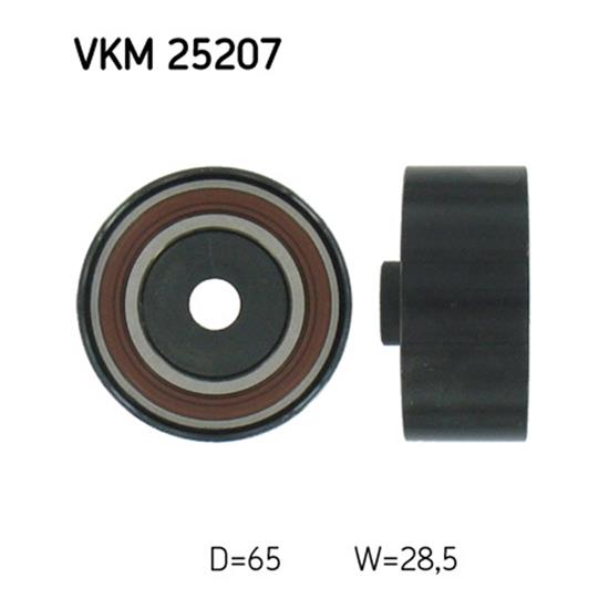 SKF Timing Cam Belt Deflection Guide Pulley VKM 25207