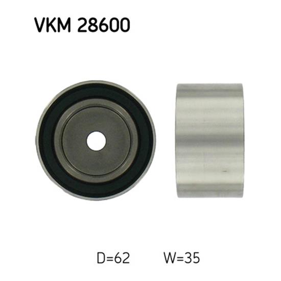 SKF Timing Cam Belt Deflection Guide Pulley VKM 28600