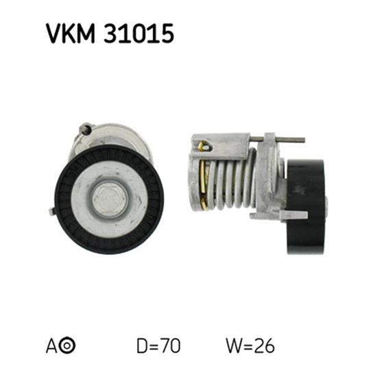 SKF Poly V Ribbed Belt Tensioner Pulley VKM 31015