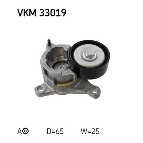 SKF Poly V Ribbed Belt Tensioner Pulley VKM 33019