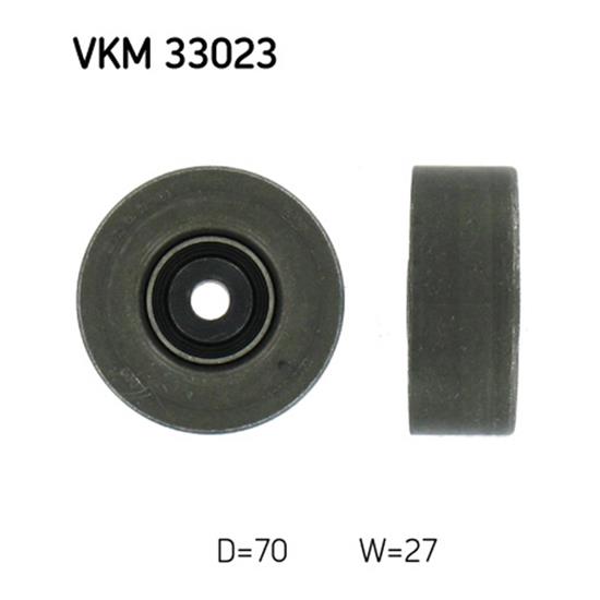 SKF Poly V Ribbed Belt Deflection Guide Pulley VKM 33023