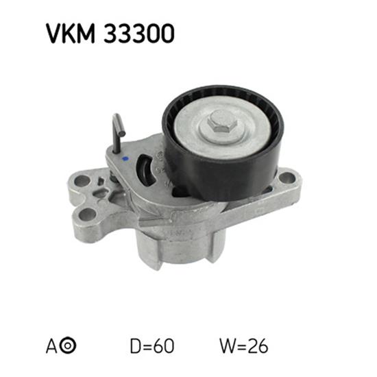 SKF Poly V Ribbed Belt Tensioner Pulley VKM 33300