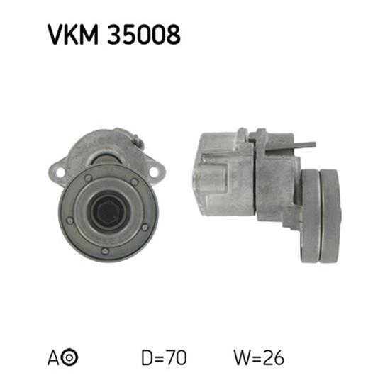 SKF Poly V Ribbed Belt Tensioner Pulley VKM 35008