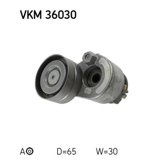 SKF Poly V Ribbed Belt Tensioner Pulley VKM 36030