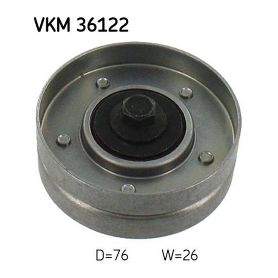 SKF Poly V Ribbed Belt Deflection Guide Pulley VKM 36122