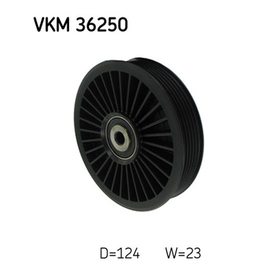 SKF Poly V Ribbed Belt Deflection Guide Pulley VKM 36250