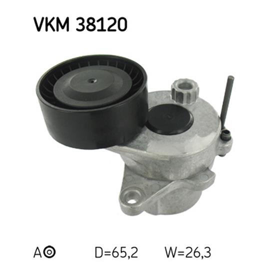 SKF Poly V Ribbed Belt Tensioner Pulley VKM 38120