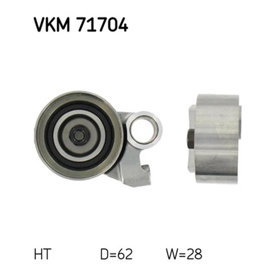 SKF Timing Cam Belt Tensioner Pulley VKM 71704