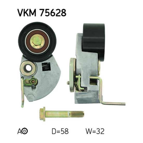 SKF Timing Cam Belt Tensioner Pulley VKM 75628