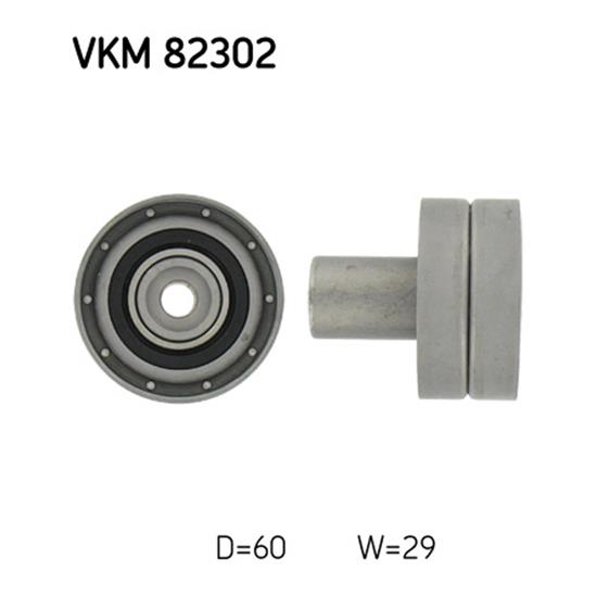 SKF Timing Cam Belt Deflection Guide Pulley VKM 82302