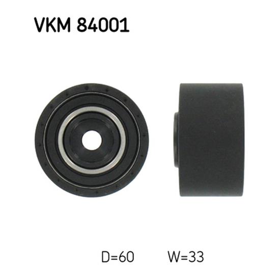 SKF Timing Cam Belt Deflection Guide Pulley VKM 84001