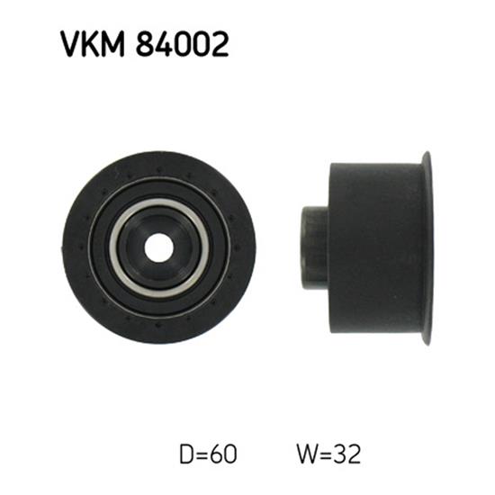 SKF Timing Cam Belt Deflection Guide Pulley VKM 84002