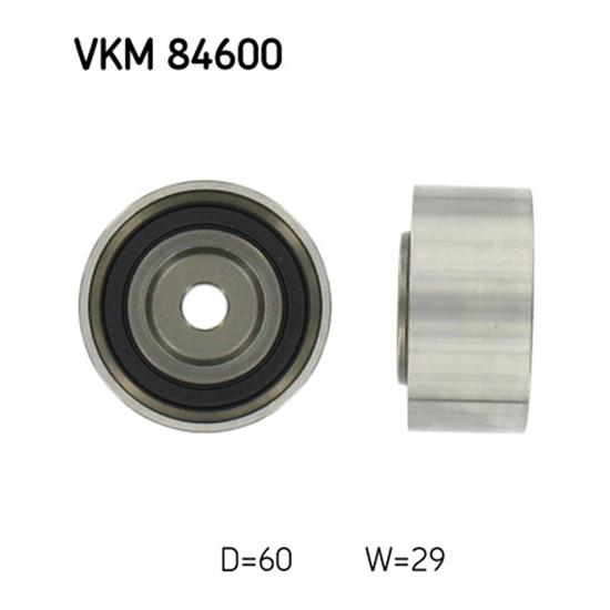 SKF Timing Cam Belt Deflection Guide Pulley VKM 84600