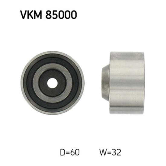 SKF Timing Cam Belt Deflection Guide Pulley VKM 85000