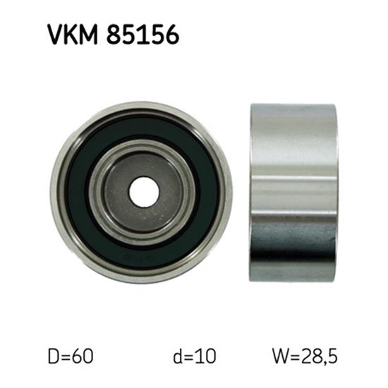 SKF Timing Cam Belt Deflection Guide Pulley VKM 85156