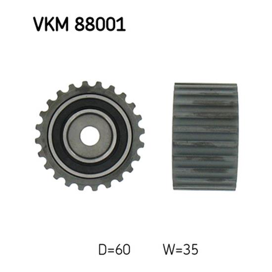 SKF Timing Cam Belt Deflection Guide Pulley VKM 88001