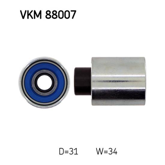 SKF Timing Cam Belt Deflection Guide Pulley VKM 88007