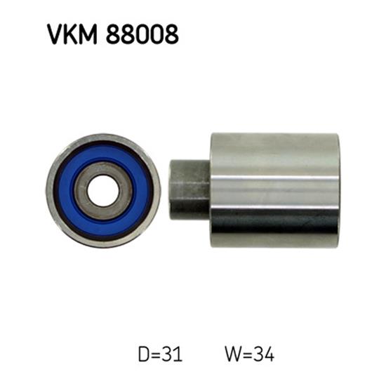 SKF Timing Cam Belt Deflection Guide Pulley VKM 88008