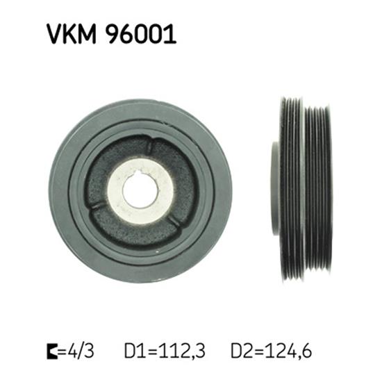 SKF Crankshaft Belt Pulley VKM 96001