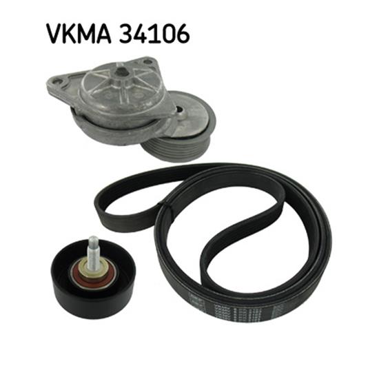 SKF Poly Fan V Ribbed Belt Set VKMA 34106