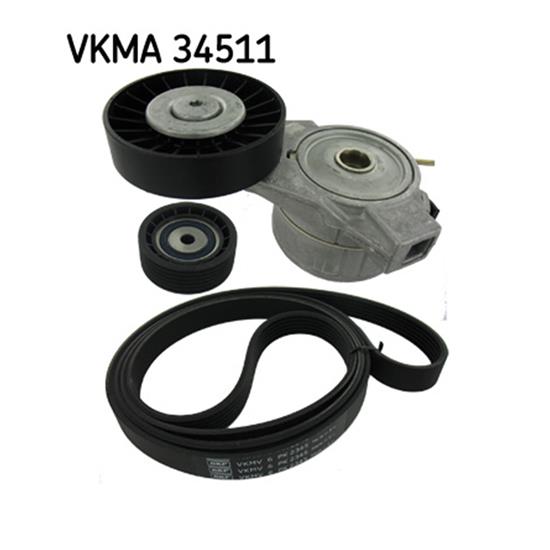 SKF Poly Fan V Ribbed Belt Set VKMA 34511