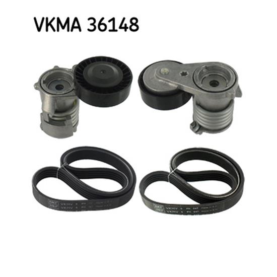 SKF Poly Fan V Ribbed Belt Set VKMA 36148