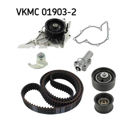 SKF Water Pump And Timing Belt Set VKMC 01903-2