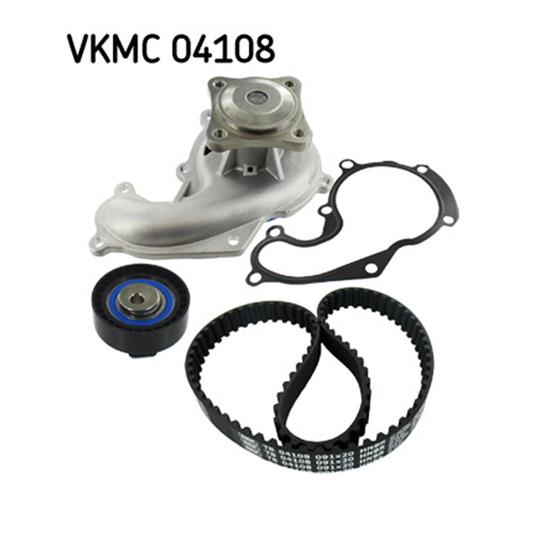 SKF Water Pump And Timing Belt Set VKMC 04108