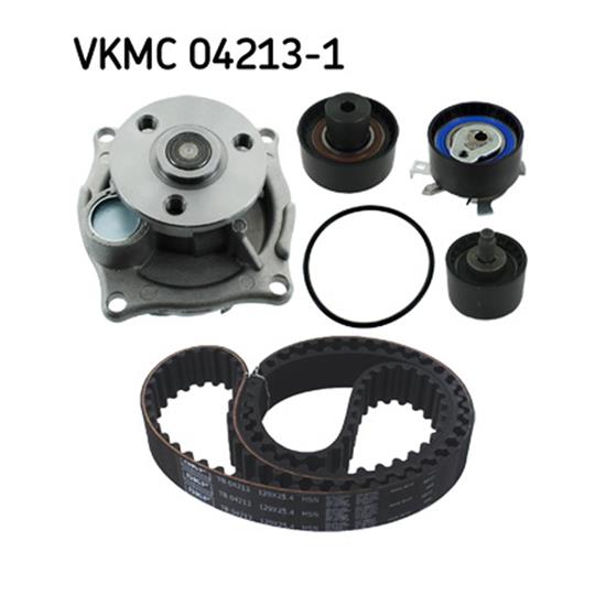 SKF Water Pump And Timing Belt Set VKMC 04213-1