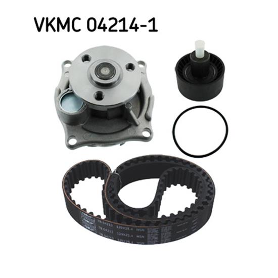 SKF Water Pump And Timing Belt Set VKMC 04214-1