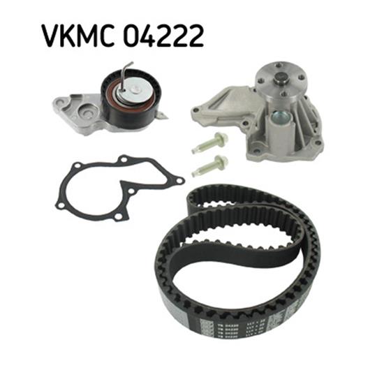 SKF Water Pump And Timing Belt Set VKMC 04222