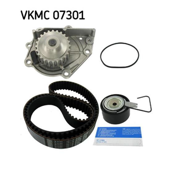 SKF Water Pump And Timing Belt Set VKMC 07301