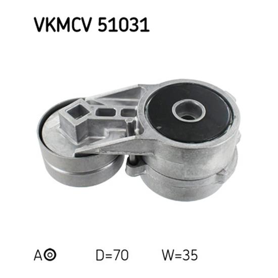 SKF Poly V Ribbed Belt Tensioner Pulley VKMCV 51031