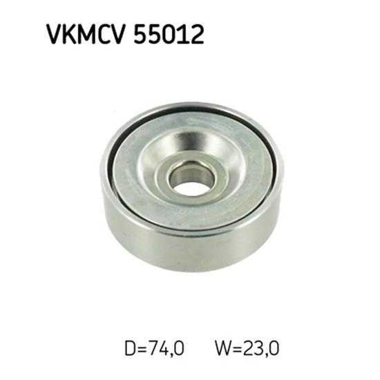 SKF Poly V Ribbed Belt Deflection Guide Pulley VKMCV 55012