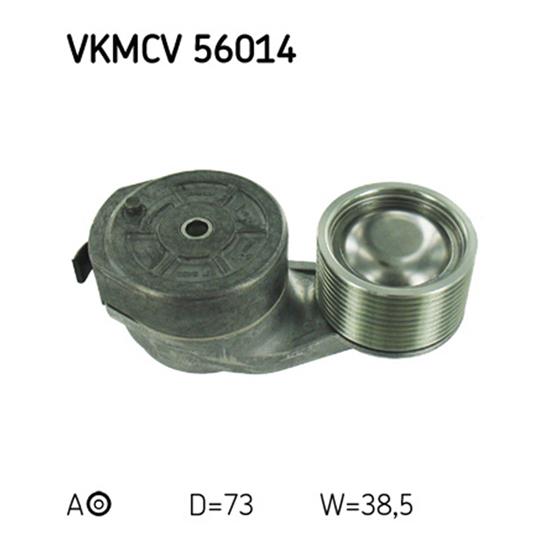 SKF Poly V Ribbed Belt Tensioner Pulley VKMCV 56014