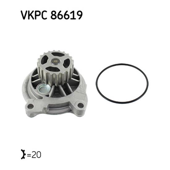 SKF Water Pump VKPC 86619